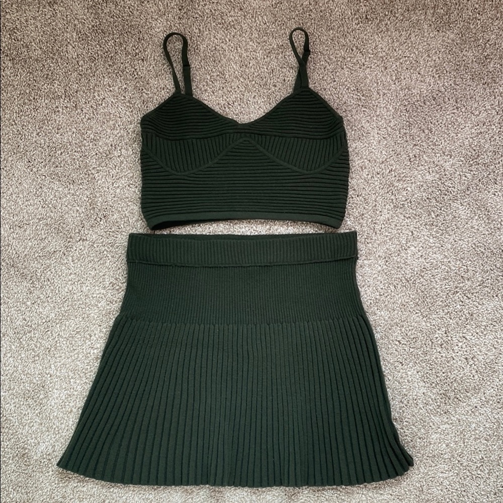 Aerie knit skirt set